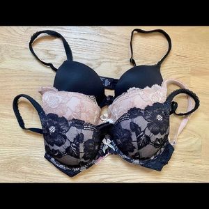💕 body by victoria, 32b push up bra bundle 💕